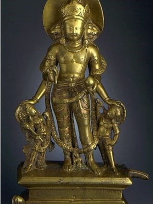 Vishnu. Vaikuntha Chaturmukha, 9th century, Kashmir in Los Angeles County Museum of Art